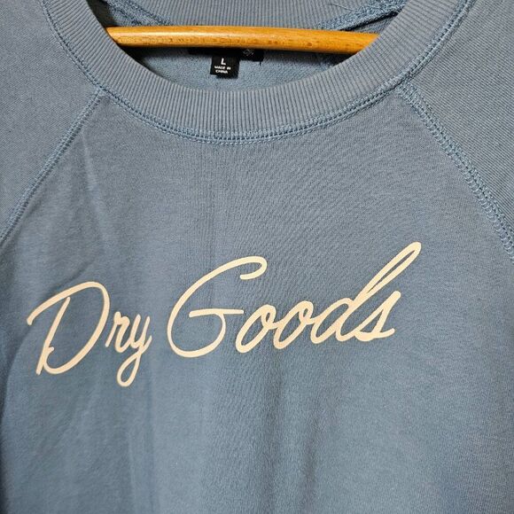 EUC ORIGINALITY LIGHT BLUE DRY GOODS PRINT CREW NECK PULLOVER SWEATER SIZE L - Picture 4 of 11